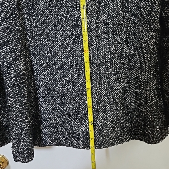 London Fog Womens Wool Blend Black And White Tweed Coat Large - Picture 5 of 11